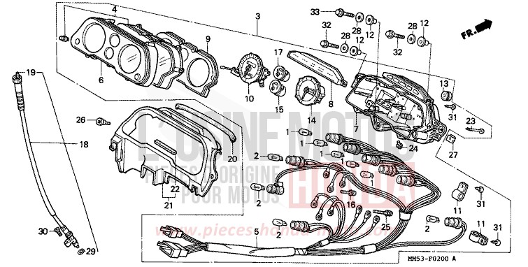 MESSGERAET (CBR1000FH/FJ/FM) von CB1300 Super Bold'or ABS PB187D (PB187D) von 1987